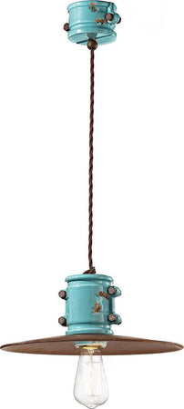 Lampadario-Vintage-Urban-Ferro-E-Ceramica-Azzurro-1-Luce-E27-40Cm