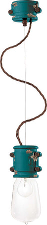 Lampadario-Vintage-Urban-Ferro-E-Ceramica-Verde-1-Luce-E27-12Cm