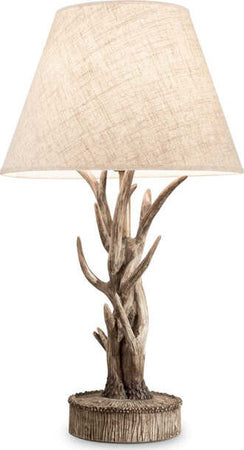Lampade-Da-Scrivania-Rustico-Country-Chalet-Materie-Plastiche-Beige-1-Luce-E27