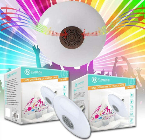 Lampadina Musicale Luci Colorate Lampada Di Musica E27 Ufo Bluetooth 5.0 Tx-9711 Illuminazione/Illuminazione per interni/Lampade/Lampade da tavolo e abat Trade Shop italia - Napoli, Commerciovirtuoso.it