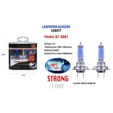 Lampadine-Alogene-Di-Ricambio-Per-Auto-H7-55watt-12v-Luce-Bianca-Maxtech-H7-b001