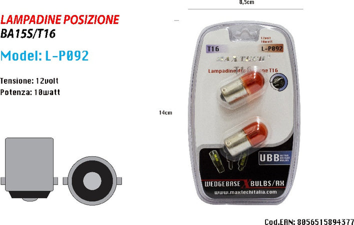 Lampadine Di Posizione T16 12v - 10 Watt Lampadine Ultra Luminose Ricambio Auto Auto e Moto/Parti per auto/Luci lampadine e indicatori/Lampadine/Lampadine per esterno Trade Shop italia - Napoli, Commerciovirtuoso.it