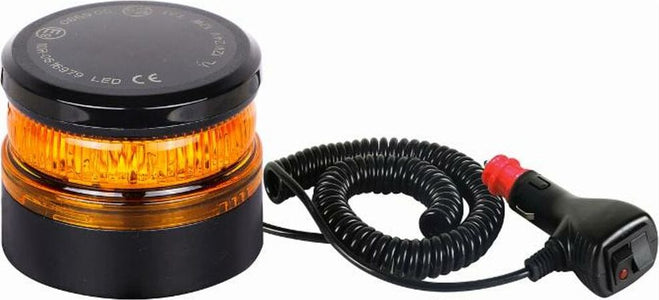 Lampeggiante a 8 LED Mini 12-24V base magnetica o ventosa Confezione da 1pz