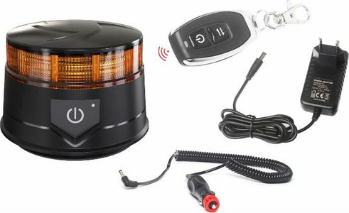 Lampeggiante a LED con telecomando e batteria 12/24V Confezione da 1pz