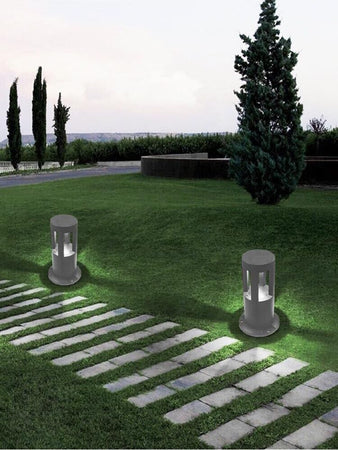 Lampioncino-Da-Terra-Lampada-12w-Led-Luce-Bianca-Lampione-Grigio-X-Giardino-Ip65-Universo