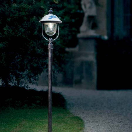 Lampioncino-palo-classico-Ferroluce-BARI-A304-TE-E27-LED-alluminio-lampada-terra