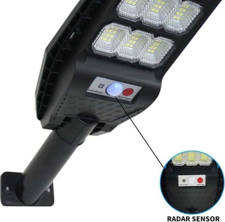 Lampione-200W-faro-144-led-con-pannello-solare-sensore,-telecomando-e-staffa-525