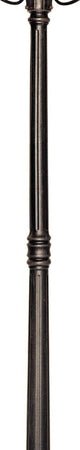 Lampione-Da-Esterno-Vintage---Decò-Capri-Alluminio-Marrone-Vetro-3-Luci-E27