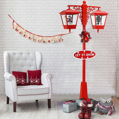 Lampione doppia lanterna decorazione natalizia da interno ed esterno h 188 cm Casa e cucina/Decorazioni per interni/Addobbi e decorazioni per ricorrenze/Decorazioni natalizie/Neve artificiale MagiediNatale.it - Altamura, Commerciovirtuoso.it