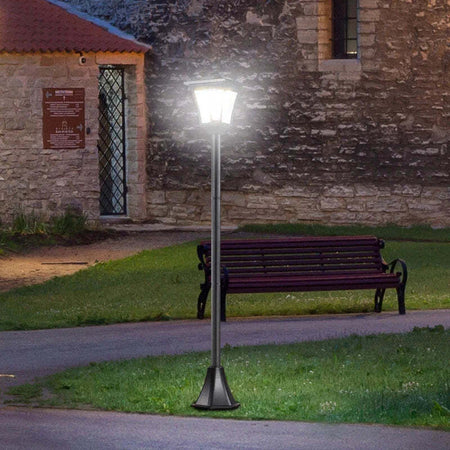 Lampione-LED-da-Esterno-ad-Energia-Solare-Lampada-da-Giardino-Lampada-da-Terra-Impermeabile-IP44-18×18×160cm-Nero-XN4842-108XN4
