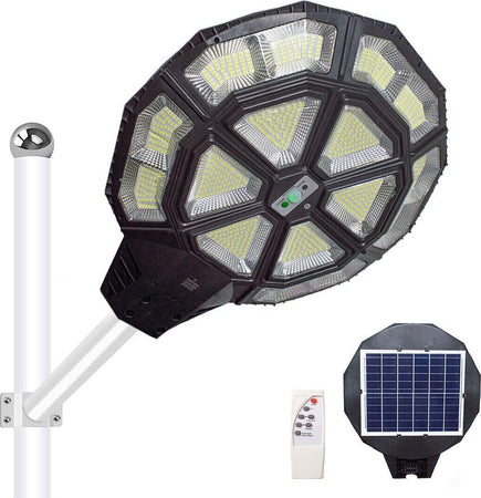 Lampione-Solare-500w-Faro-Led-Sensore-Crepuscolare-Luce-Fredda-Ip66-Telecomando