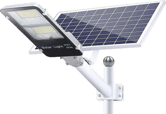 Lampione-solare-a-LED-200W-Con-Pannello-Solare-e-Telecomando-Crepuscolare-IP66