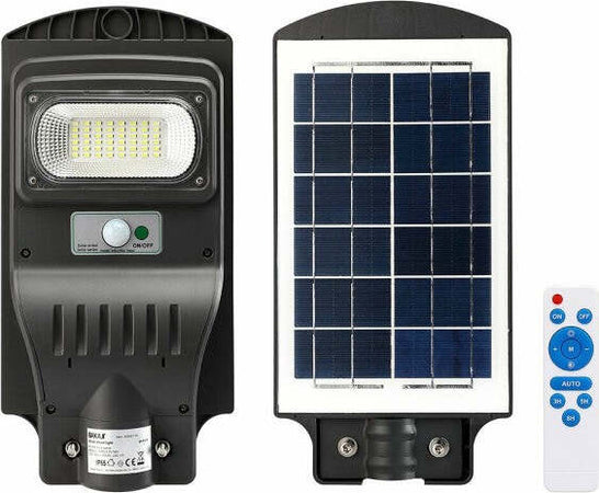 Lampione-Stradale-Faro-Led-30w-Solare-Luce-Esterno-Sensore-Movimento-Telecomando