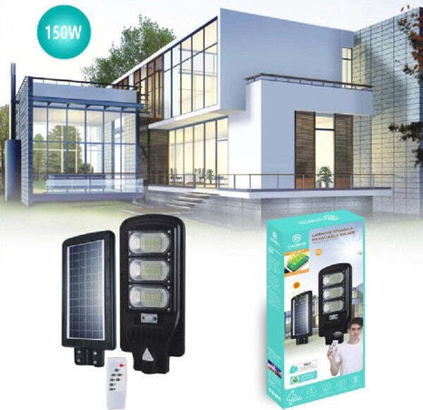 Lampione-Stradale-Led-Pannello-Ricaricabile-Luce-Solare-150w-Telecomando-Led-8511