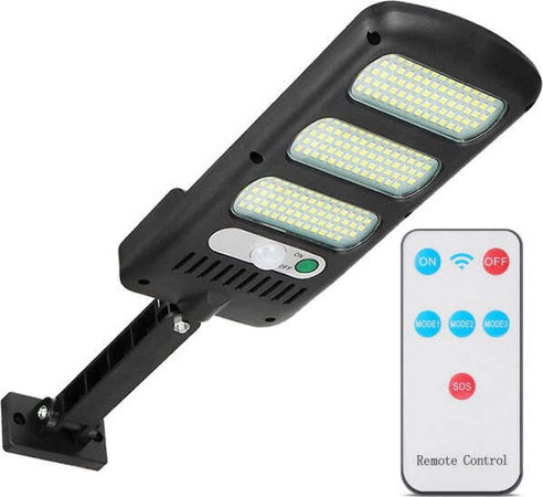 Lampione-Stradale-Pannello-Solare-213-Led-Con-Sensore-Di-Movimento-E-Telecomando
