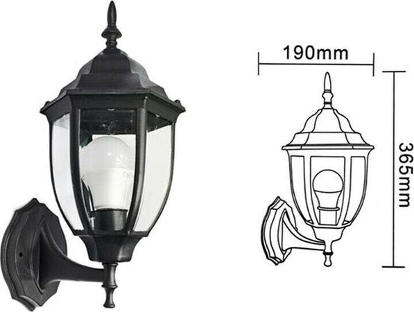 Lanterna-Da-Giardino-Lampada-A-Parete-Nera-Applique-Per-Esterno-Stile-Antico-Universo