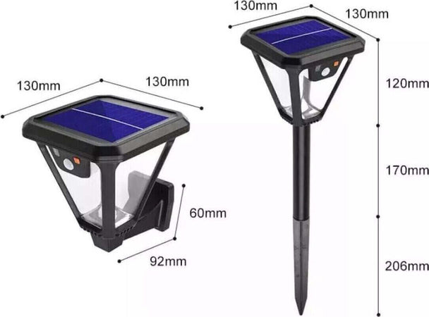 lanterna solare 100 led sensore di movimento lampada a terra o applique a muro / hs-v83 Illuminazione/Illuminazione per esterni/Lampade da parete Zencoccostore - Formia, Commerciovirtuoso.it
