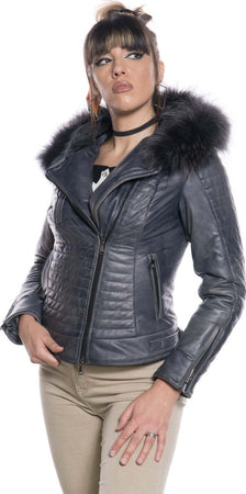Lasmara---Piumino-Donna-Blu-in-vera-pelle