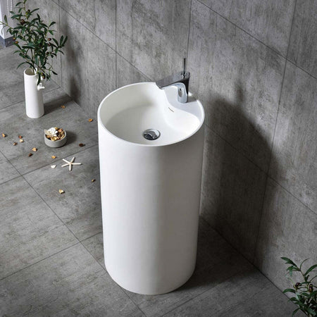 Lavabo Monoforo Free Standing Klaus Plus Artificial Stone Bianco Opaco Matt Fai da te/Attrezzature per cucine e bagni/Attrezzature per bagni/Lavandini bagno/Lavabi Ogomondo - Martina Franca, Commerciovirtuoso.it