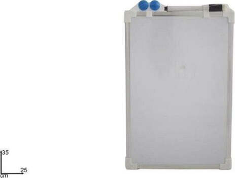 Lavagna-Bacheca-Magnetica-Bordo-Alluminio-Con-Magneti-Penna-Media-35-X-25-Cm