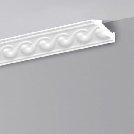 €1,10ml *** STOCK *** Pacco da 96ml di cornice decorativa in polistirene compatto XPS 55X55x2000 LD18G Eternal Parquet