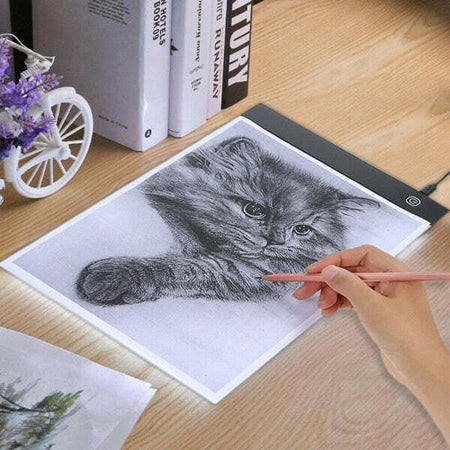 Led-Art-Light-Pad-Tavolo-Supporto-Luminoso-Per-Tracciare-Disegni-Artisti-Fto-A4