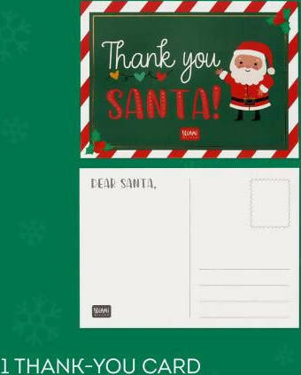 Legami---Kit-Per-Lettera-A-Babbo-Natale,-Set-Lettera-Unisex,-Contiene-Busta,-Lettere-Da-Compilare,-Cartolina,-Foglio-Adesivi,-Dettagli-In-Lamina-glitter,-Carta-Certificata-Fsc