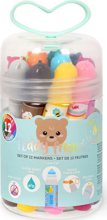 Legami - Set Di 12 Pennarelli - Teddy Friends Marker Orsetti Colorati A Base D’acqua, Non Tossici, Lavabili Cancelleria e prodotti per ufficio/Penne matite scrittura e correzione/Marcatori ed evidenziatori/Pennarelli per disegno Cartoleria Deja Vu - Crotone, Commerciovirtuoso.it