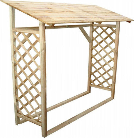 Legnaia-da-giardino-in-legno-di-pino-impregnato-in-autoclave-180x66x152/177-Marrone-Milani-Home
