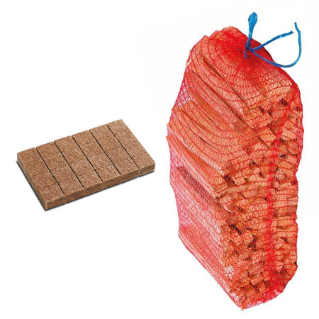 Legnetti accendi fuoco in Abete sacchi da 2,5 kg per riscaldamento Stufe e caminetti, tronchetti 15 cm