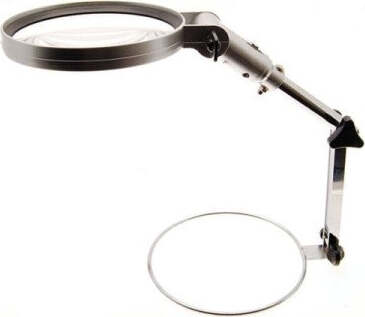 Lente-D'ingrandimento-Pieghevole-2x-130mm-Da-Tavolo-Con-Luce-Led-Portatile