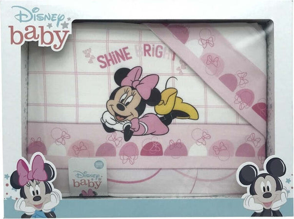 Lenzuola-lettino-neonato-Minnie-shine-bright-Disney