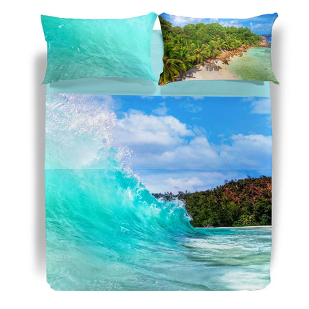 Caleffi Completo Lenzuola Copriletto Matrimoniale The Big Wave 1012252 2503S102