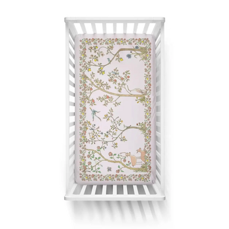 Lenzuolo con Angoli in Raso Atelier Choux In Bloom Pink