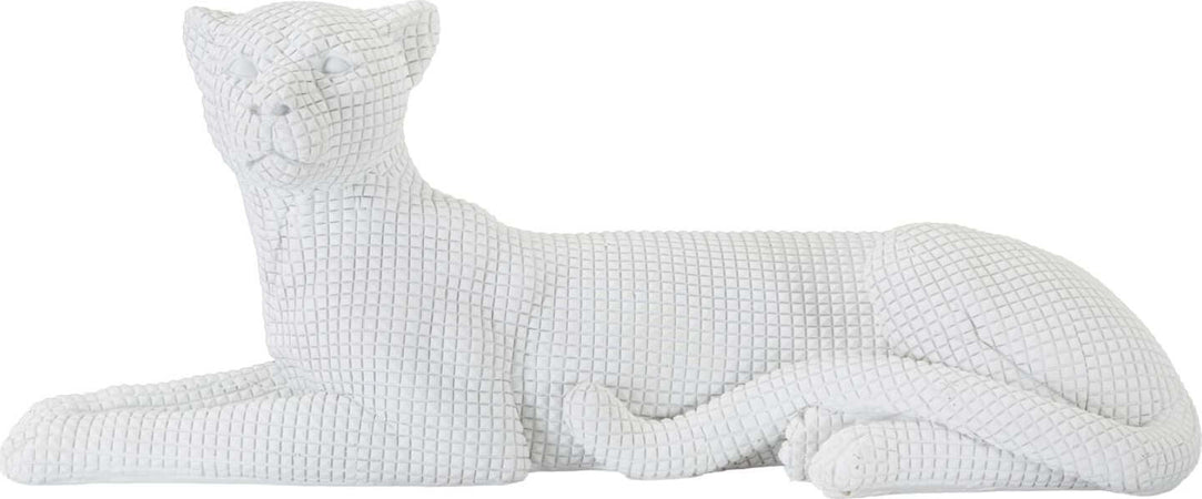Leopardo Sdraiato Bianco Cm 38X12,5X15,3 Casa e cucina/Decorazioni per interni/Accessori decorativi/Soprammobili Led Mall Home - Napoli, Commerciovirtuoso.it