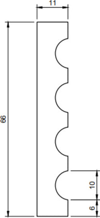 Lesena decorativa a parete pilastro colonna piatta 2000x66x11mm Fai da te/Prodotti per la costruzione/Materiali da costruzione/Infissi/Modanature Led Mall Home - Napoli, Commerciovirtuoso.it