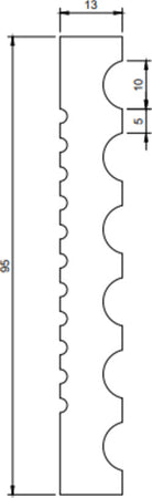 Lesena decorativa a parete pilastro colonna piatta 2000x95x13mm Fai da te/Prodotti per la costruzione/Materiali da costruzione/Infissi/Modanature Led Mall Home - Napoli, Commerciovirtuoso.it