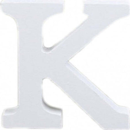 Lettere-Alfabeto-Lettera-K-In-Legno-Bianco-H-11-Cm-Decorazione-Arredo-Wedding