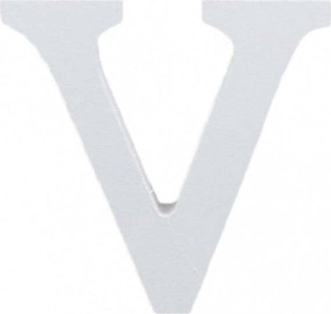 Lettere-Alfabeto-Lettera-V-In-Legno-Bianco-H-11-Cm-Decorazione-Arredo-Wedding