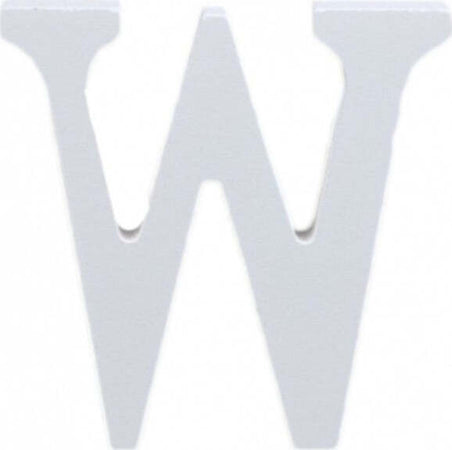 Lettere-Alfabeto-Lettera-W-In-Legno-Bianco-H-11-Cm-Decorazione-Arredo-Wedding