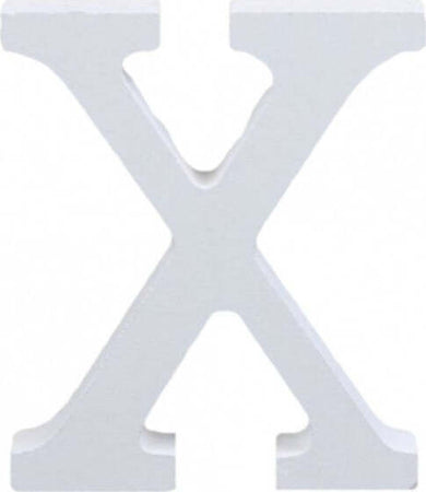 Lettere-Alfabeto-Lettera-X-In-Legno-Bianco-H-11-Cm-Decorazione-Arredo-Wedding