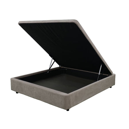 Letto matrimoniale Sommier 160x190 con contenitore in tessuto Enjoy 03 taupe