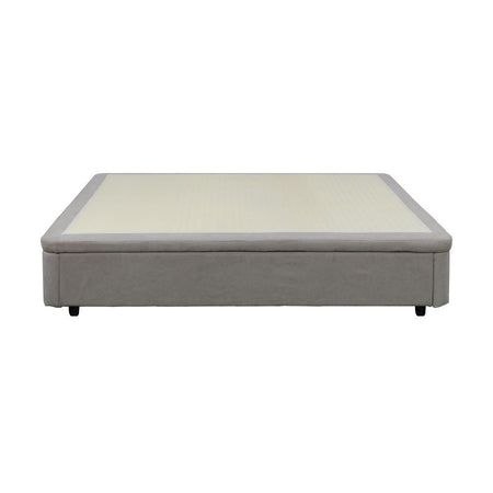 Letto matrimoniale Sommier 160x190 con contenitore in tessuto Towel grigio chiaro