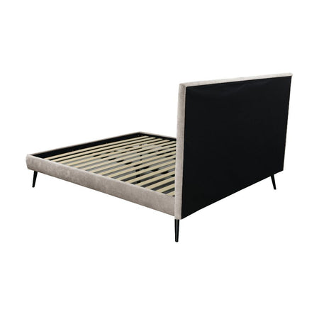Letto matrimoniale Stiletto con rete fissa in tessuto Enjoy 03 tortora