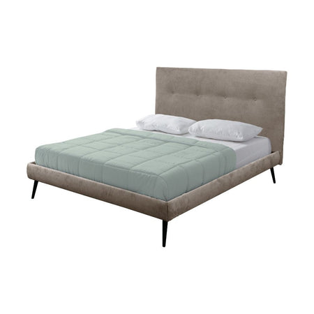 Letto matrimoniale Stiletto con rete fissa in tessuto Enjoy 03 tortora