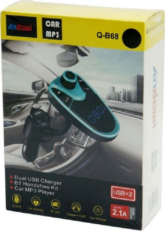 Lettore Mp3 Multifunzione Wireless 2.1a Caricabatteria Doppio Usb Per Auto Q-b68 Elettronica/Audio e video portatile/Lettori MP3 e MP4 Trade Shop italia - Napoli, Commerciovirtuoso.it