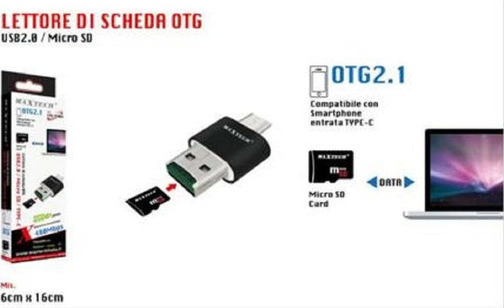 Lettore Scheda Otg2.1 Usb2.0 Micro Sd Compatibile Entrata Type-c Maxtech Lto-sm04 Informatica e Videogiochi > Archiviazione Dati > Lettori Schede Memoria Trade Shop italia - Napoli, Commerciovirtuoso.it
