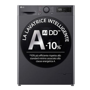 LG F4R5011TSMB Lavatrice 11 kg Centrifuga 1400 Giri Motore inverter Vapore AI DD TurboWash Classe A-10%