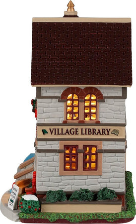 Libreria del Villaggio, edificio luminoso per villaggio di Natale in Porcellana Casa e cucina/Decorazioni per interni/Addobbi e decorazioni per ricorrenze/Decorazioni natalizie/Oggettistica MagiediNatale.it - Altamura, Commerciovirtuoso.it