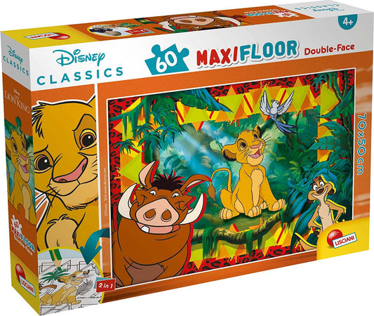 Lisciani-Giochi-Puzzle-Re-Leone-Double-Face-Supermaxi-60-Pezzi